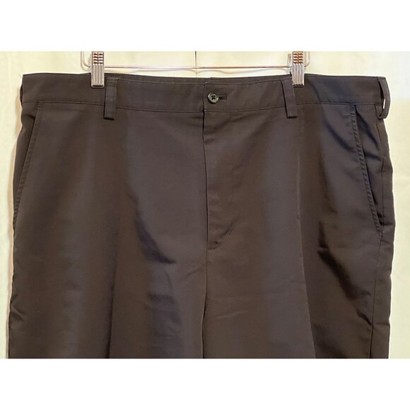 Izod Performx Mens Flat Front Black Shorts Size 38 Polyester Blend Stretch Fabri - Picture 2 of 8